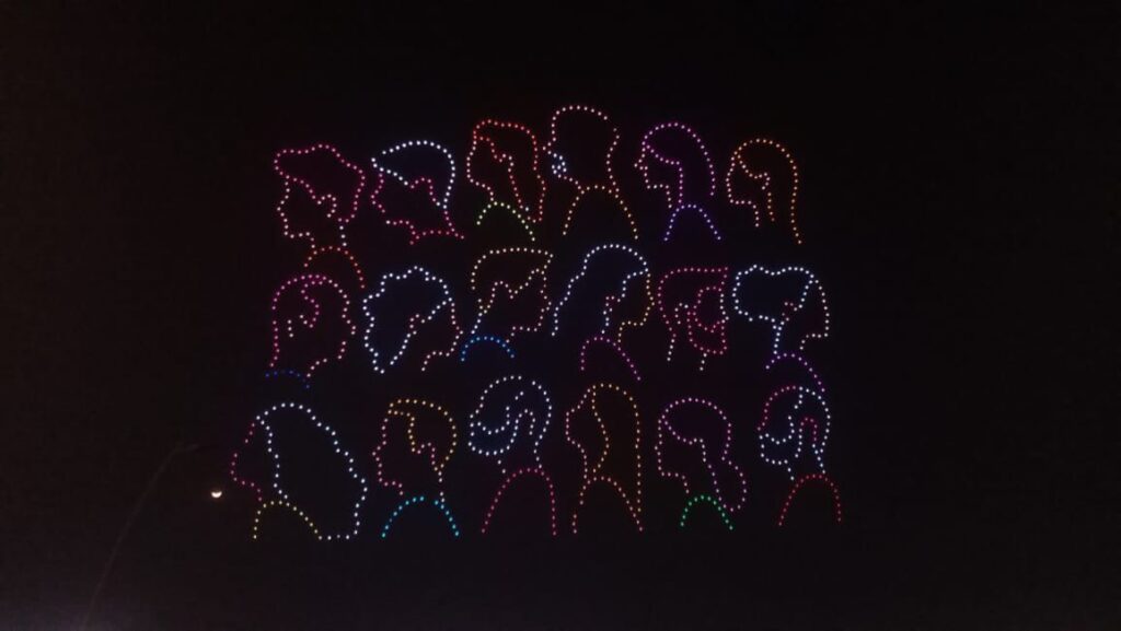 નવી મુંબઈ ઇન્ટરનેશનલ એરપોર્ટના ઉદ્ઘાટન પૂર્વે 1515 ડ્રોન્સે આકાશ ગજવ્યું