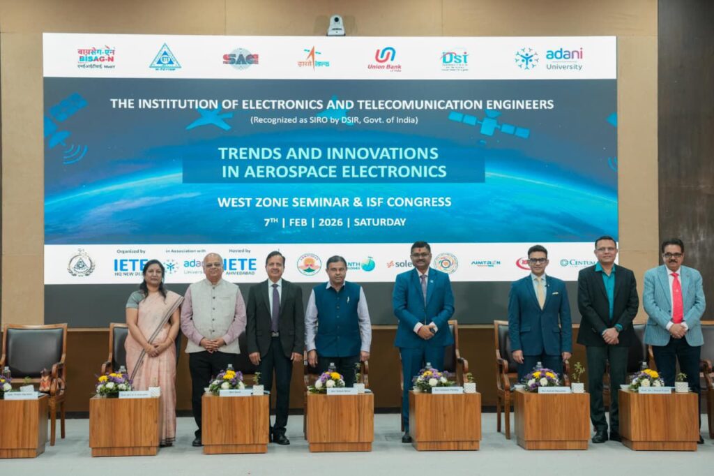 IETE વેસ્ટ ઝોન સેમિનાર અને ISF કોંગ્રેસ-2026ની યજમાનીમાં સહયોગીરુપે અદાણી યુનિવર્સિટી શૈક્ષણિક કેન્દ્ર તરીકે ઉભરી આવી